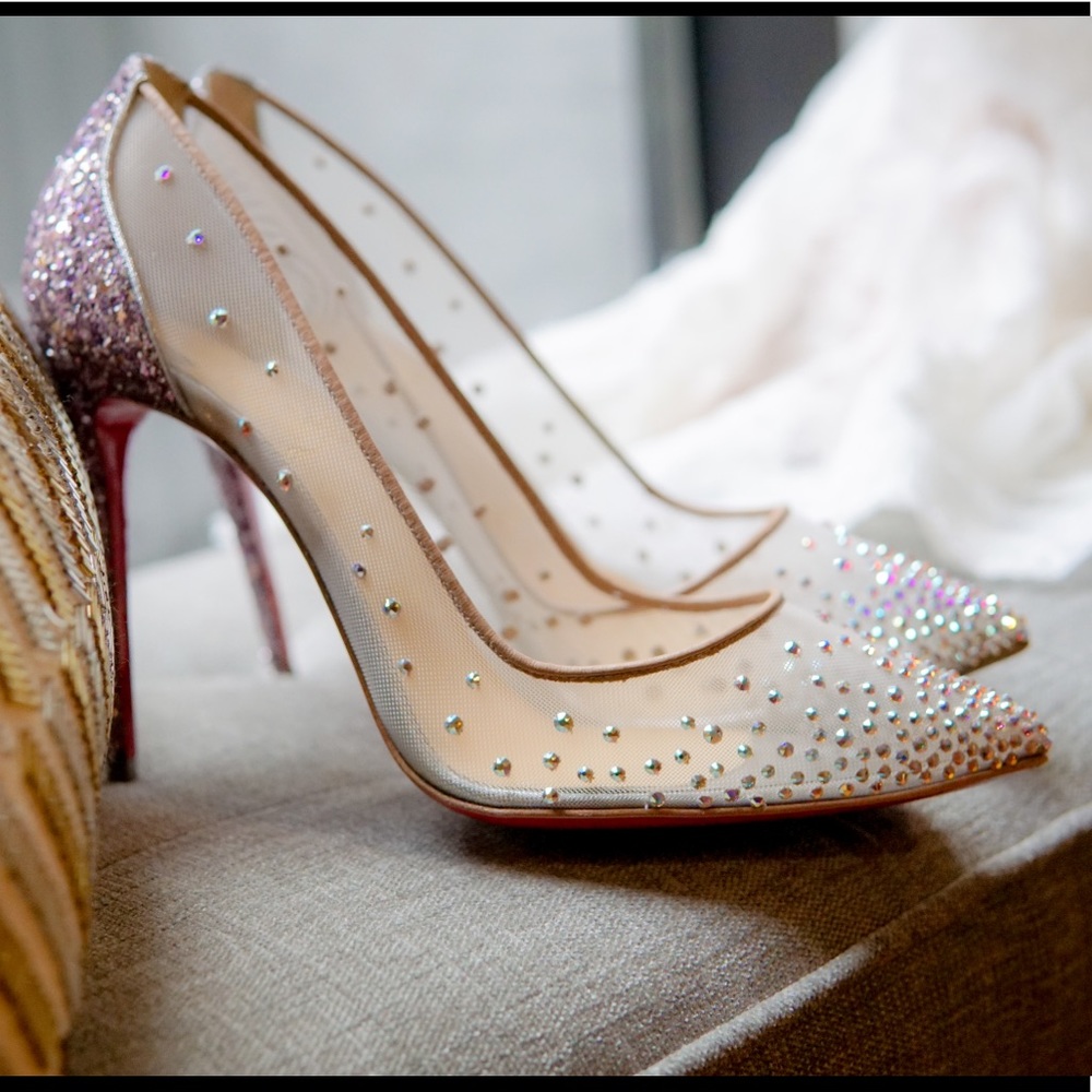 SOLD Christian Louboutin Follies Strass 100mm